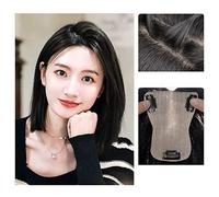 Peluca Pieza de peluca Cabeza de mujer for llenar el cabello Pieza de cabello blanco Esponjoso Aumentar la cantidad de cabello real Peluca de gente real completa Peluca con flequillo Pelucas diarias(A
