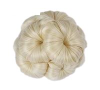 Peluca Ponytail Bun Donut Trees Clip in Mujeres, Extensiones de cabello de cabello Black Brown Synthetic Pelucas diarias(3 pcs,03)