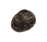 Peluca Prótesis de cabello masculino transpirable, peluquín encaje suizo completo for hombres, sistema humano indio