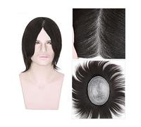 Peluca Que Cubre la Calvicie Para Hombres Unidades de sistema de cabello lacio de 8 pulgadas 0.08 mm PU Piel fina Prótesis de cabello for hombres Postizos 110% Densidad 8 × 10 "Cabello humano indio na
