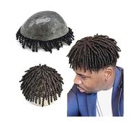 Peluca que cubre la calvicie Tupé for hombre, sistema de reemplazo de cabello humano, piel de PU inyectada, postizo for hombre, prótesis masculina de 8 "X10", unidad de peluca de PU duradera Peluquín(
