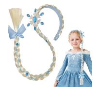 Peluca Rapunzel Niña, Peluca Trenza Princesa, Pelucas de Princesa Rapunzel Accesorio, para la Fiesta de Cumpleaños Cosplay Niñs Regalo (B)