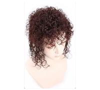 Peluca Rastas Peluca de pelo falso natural rizado, diadema esponjosa, peluca sin pegamento, peluca sin costuras con Clip en la parte superior para mujeres, cabello fino Pelucas y accesorios