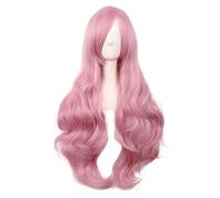 Peluca Rastas Peluca larga rizada de 80cm/31,5 pulgadas, longitud sintética, aspecto Natural, fibra sintética resistente al calor, peluca rosa, peluca larga ondulada Pelucas y accesorios