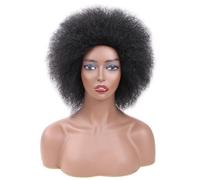 Peluca Rastas Peluca ondulada corta con flequillo, pelo falso, peluca corta para mujer, peluca sintética de 35cm/14', explosión de cabeza explosiva esponjosa Natural Pelucas y accesorios