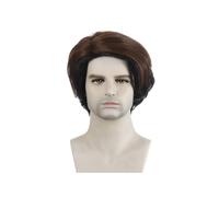 Peluca Rastas Peluca para hombre de 20cm/7,8 pulgadas, pelucas sintéticas onduladas de capas cortas para hombres, pelucas de fiesta diarias para uso diario en fiestas Pelucas y accesorios