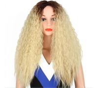 Peluca Rastas Peluca rubia de 70cm/27,5 pulgadas para mujer, pelucas onduladas, peluca de mujer, peluca de pelo sintético en capas, pelo resistente al calor Pelucas y accesorios