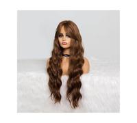 Peluca Rastas Pelucas onduladas largas de 28 "/ 70 cm para mujeres Pelucas rizadas onduladas de parte media Pelucas rubias ombré Peluca sintética ondulada larga Pelucas y accesorios