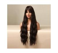 Peluca Rastas Pelucas onduladas largas de 28 "/ 70 cm para mujeres Pelucas rizadas onduladas de parte media Pelucas rubias ombré Peluca sintética ondulada larga Pelucas y accesorios