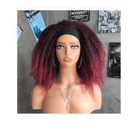 Peluca Rastas Pelucas rizadas Afro para mujeres negras, peluca con diadema rizada corta y rizada, peluca rizada esponjosa sintética Marley Pelucas y accesorios