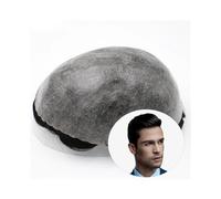 Peluca, Reemplazo de peluquín for hombres, pelucas de inyección duraderas de 0,12mm de espesor for hombres, 100% de sistema de cabello humano, unidad de prótesis capilar, Cabello de tupé(Dark Brown,8