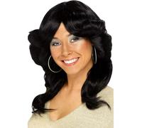 Peluca Retro De Disco Para Adultos De Los Años 70 Rubia Negra Marrón Nueva