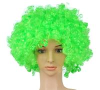 Peluca rizada afro, peluca rizada para fiestas, peluca decorativa, peluca de payaso para fiestas de disfraces, accesorios de discoteca, disfraz de Halloween, carnaval, Navidad, verde