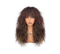 Peluca rizada con flequillo for mujer, pelucas rizadas sintéticas largas for uso diario en festivales y vacaciones(#3)