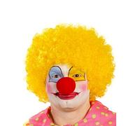 Peluca rizada de Payaso amarilla