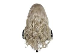 Peluca rizada larga sintética for mujer, pelucas de Rubio degradado raíz oscura, Natural, suave y esponjoso, ondulado, for fiesta Cosplay diaria, 1 ud(Ombre Blonde)