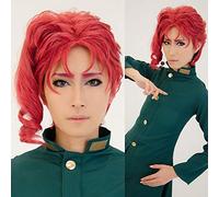 Peluca roja GJBXP Anime Jojo 'Bizarre Adventure Kakyoin Noriaki Cosplay Cabello Halloween Juego de roles