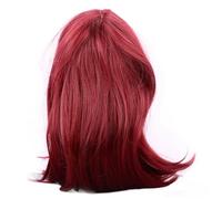Peluca Roja Para Mujer, Peluca Corta Y Recta, Banda Elástica De Color Rojo, Use Firmemente Pelucas Falsas Bob Con Flequillo, Pelucas De Cosplay Para Fiesta De Halloween