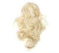 Peluca rubia de cabello humano 100%, ondulada larga y elegante, ideal para fiestas, eventos especiales o uso diario, estilo europeo moderno.
