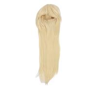 Peluca Rubia Larga con Flequillo, Pelo Rubio Sintético Resistente Al Calor Peluca Larga para Mujer Mullida con Ajuste Seguro para Fiestas, Halloween, Uso Diario