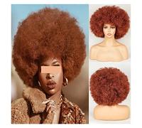 Peluca Rubia Peluca Corta Pelo Corto Y Esponjoso Con Peluca Marrón Para Fiesta Sintética Pelucas De Cosplay Pelucas Grises Para Mujeres (2)