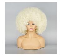 Peluca Rubia Peluca Corta Rubia Pelo Corto Esponjoso Para Mujer Negra Peluca Sintética Africana Pelucas Grises Para Mujeres (4 10 Pulgadas)