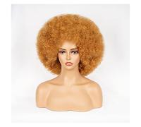 Peluca Rubia Peluca Corta Rubia Pelo Corto Y Esponjoso Para Mujer Negra Peluca Sintética Africana Pelucas Grises Para Mujeres (2 10 Pulgadas)