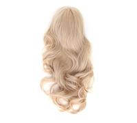 Peluca rubia, peluca larga y rizada dorada para mujer, pelucas rizadas largas, pelucas de pelo rizado resistente, peluca de cosplay para mujer, pelo sintético esponjoso de aspecto natural para cosplay