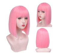 Peluca Rubia Pelucas Cortas Con Flequillo Para Mujeres Negras Rosa Negro Para Pelucas De Cosplay Pelucas Grises Calientes Para Mujeres (1 12 Pulgadas)