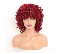 Peluca Rubia Pelucas Cortas Para Mujeres Negras 12 Pulgadas Ombre Marrón Corto Afro Rizado Pelucas Con Flequillo Cosplay Peluca Gris Pelucas Para Mujeres (4 12 Pulgadas)