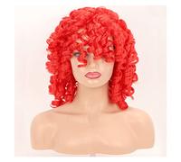 Peluca Rubia Pelucas Cortas Para Mujeres Negras Hinchadas Rizadas Con Flequillo Sintético Natural Naranja Rojo Rubio Peluca Gris Pelucas Para Mujeres (2 12 Pulgadas)
