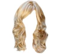Peluca rubia rosa, moda rubia cómoda realista largo suave resaltado a alta temperatura seda topper para mujeres y niñas, peluca rizada
