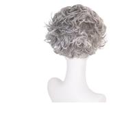 Peluca rubia sintética for mujer mayor, pelucas for mamás rizadas cortas de 10 pulgadas, aspecto Natural, fiesta diaria, Cosplay, resistente al calor, 1 unidad(Dark Grey)
