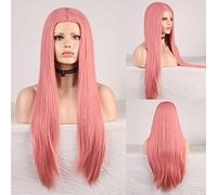 Peluca Sintética Afro Rizada Rizada Color Naranja Onda Natural Peluca Larga Para Mujeres Blancas Negras Pelo De Fibra De Alta Temperatura Pelucas Grises Para Mujeres (Color: Rosa Recto, Longitud Esti
