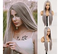 Peluca Sintética Afro Rizada Rizada Color Naranja Onda Natural Peluca Larga Para Mujeres Blancas Negras Pelo De Fibra De Alta Temperatura Pelucas Grises Para Mujeres (Color: Blanco, Longitud Estirada