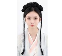 Peluca sintética chino antiguo hanfu tocado moño moño mujeres chinas antiguas pelucas de cosplay accesorios
