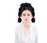 Peluca sintética chino antiguo hanfu tocado moño moño mujeres chinas antiguas pelucas de cosplay accesorios