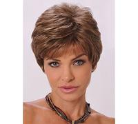 Peluca sintética corta ondulada con flequillo para mujer, peluca natural para Halloween, carnaval, peluca de disfraz