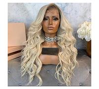 Peluca Sintética De Densidad De Peluca Para Mujer, Peluca Frontal De Encaje Para Dama Sexy, Resistente Al Calor, Uso Diario, Onda Corporal, Línea De Cabello Natural, Pelucas Grises Para Mujer (Un Col
