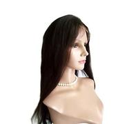 Peluca sintética de encaje frontal para mujer, lacia, marrón medio, negro oscuro, negro natural, marrón oscuro, peluca de disfraz