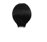 Peluca sintética de pelo corto con flequillo negro, personaje cómic, Mashle, magia y músculos for Cosplay, 1 ud