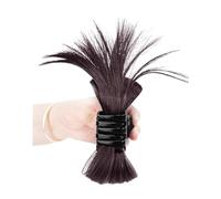 Peluca sintética de pelo de pollo picante con cabeza de Maruki con cola de caballo, clip de contrato, nido trenzado, flequillo extensio trenzado, para mujer, pinzas humanas en la parte delantera, pelo