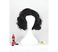 Peluca sintética para mujer, corta, rizada, negra, para carnaval, cosplay, Halloween, disfraz