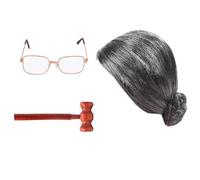 Peluca sintética para mujer, hecha a mano, para abogado, madura, para hombres y mujeres