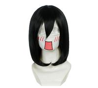 Peluca sintética para mujer, lacia, color negro, peluca de cosplay