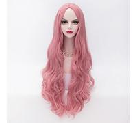 Peluca sintética para mujer, muy larga, con ondas sueltas, parte media, para Halloween, carnaval, disfraz