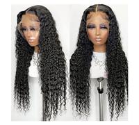 Peluca Sintética Peluca de cabello humano rizado 13x4 HD, peluca Frontal de encaje con pelo de bebé, cabello Remy brasileño de 14-40 pulgadas, pelucas Frontales de onda de encaje profundo for mujer pe