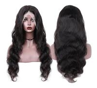 Peluca Sintética Pelucas de cabello humano 100% Real for mujeres y niñas negras, peluca con malla Frontal ondulada corporal de 8 a 30 pulgadas, peluca Frontal de encaje transparente HD 13x4 peluca cos