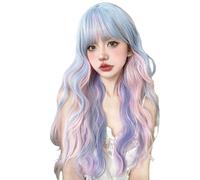 Peluca sintética transpirable y rizada de color caramelo ajustable para juegos de rol y fiestas de disfraces. Pelucas rizadas para cosplay