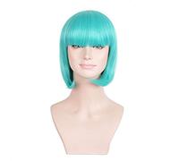 Peluca sintética verde Lolita Peluca corta de Bob con flequillo Cosplay Onda de agua Pelucas de cabello sintético para mujer Estilo americano TB-006